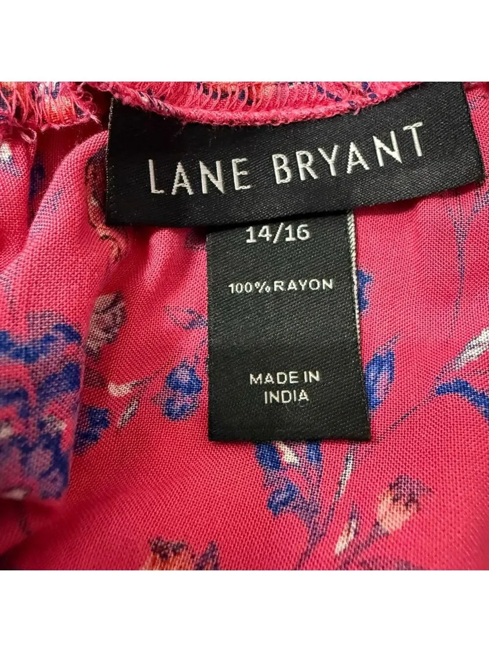 Lane‎ Bryant Pink Floral Drop Waist Skirt Size 14/16 Boho Rayon